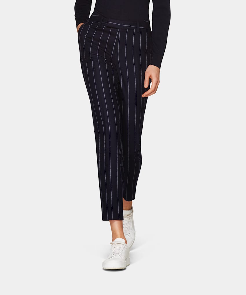 Chalk stripe trousers clearance