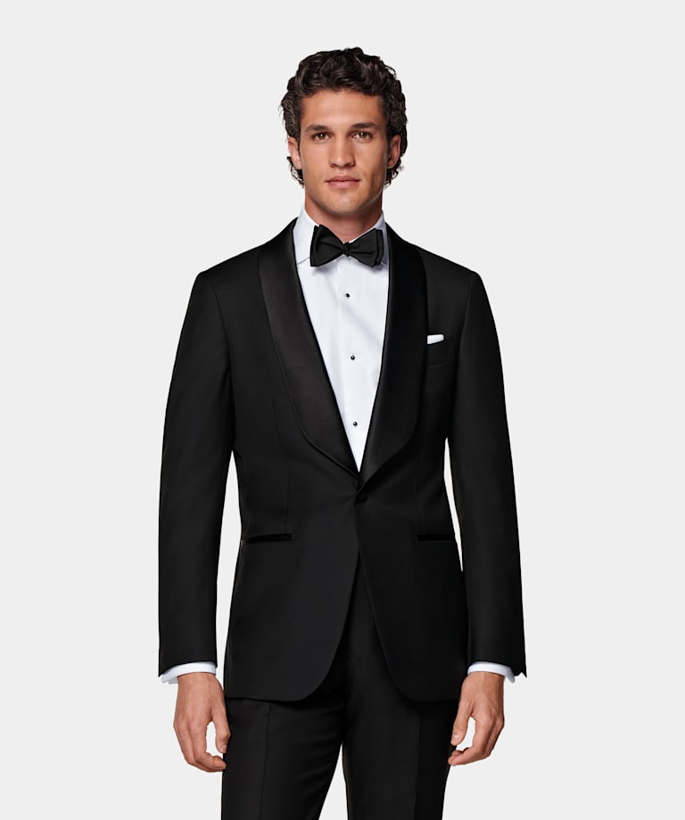 Black Tailored Fit Havana Dinner Jacket
