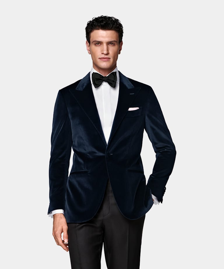 Navy Tailored Fit Havana Dinner Jacket
