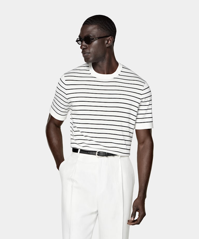 Off-White Short Sleeve Crewneck