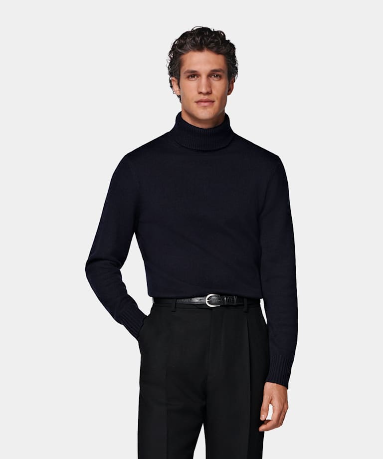 Navy Turtleneck