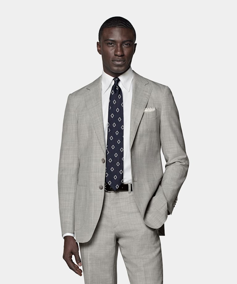  Light Grey Perennial Tailored Fit Havana Suit