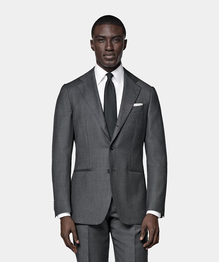  Dark Grey Tailored Fit Havana Suit