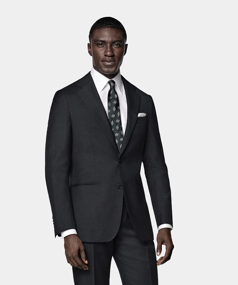 Dark Grey Perennial Tailored Fit Havana Suit