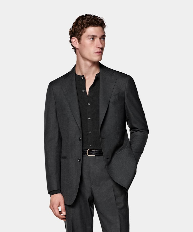 Dark Grey Perennial Tailored Fit Havana Suit