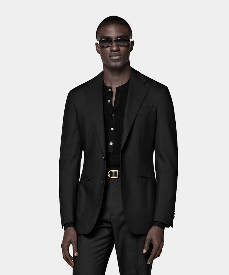 Black Tailored Fit Havana Suit