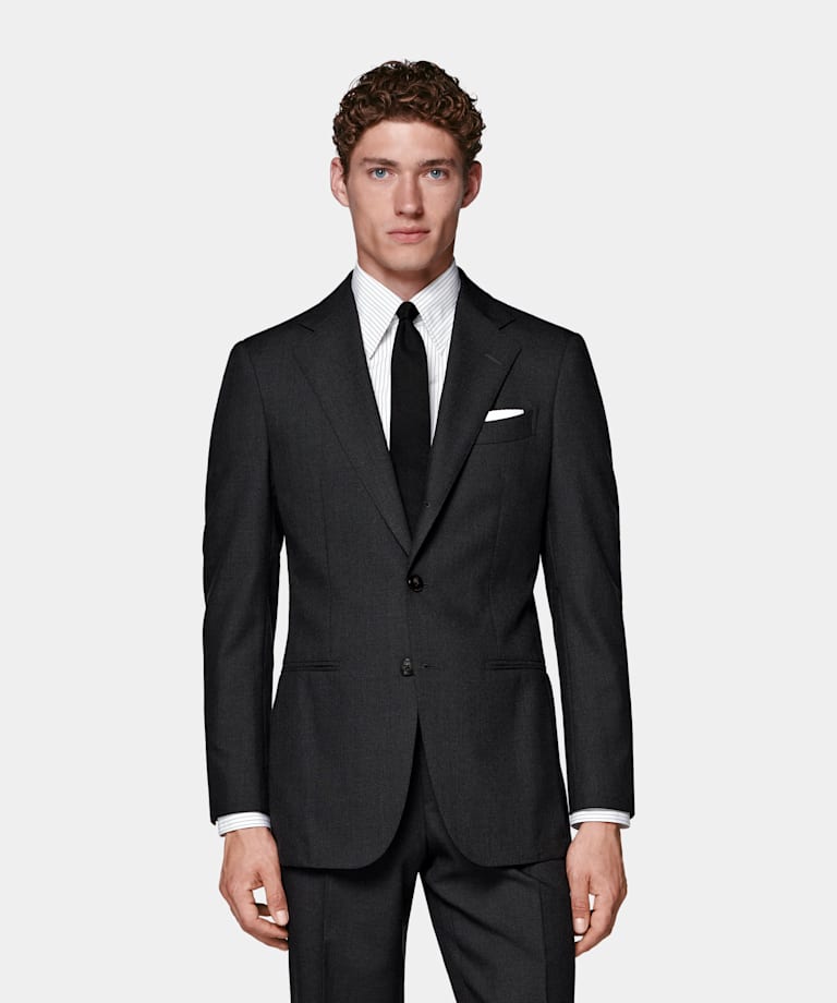 Dark Grey Tailored Fit Havana Suit