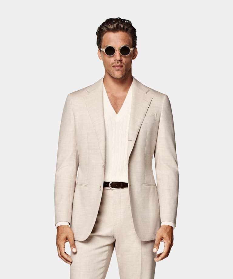 Sand Tailored Fit Havana Suit
