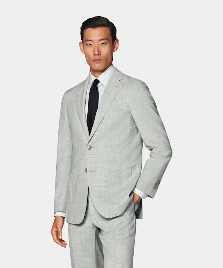 Light Grey Perennial Tailored Fit Havana Suit