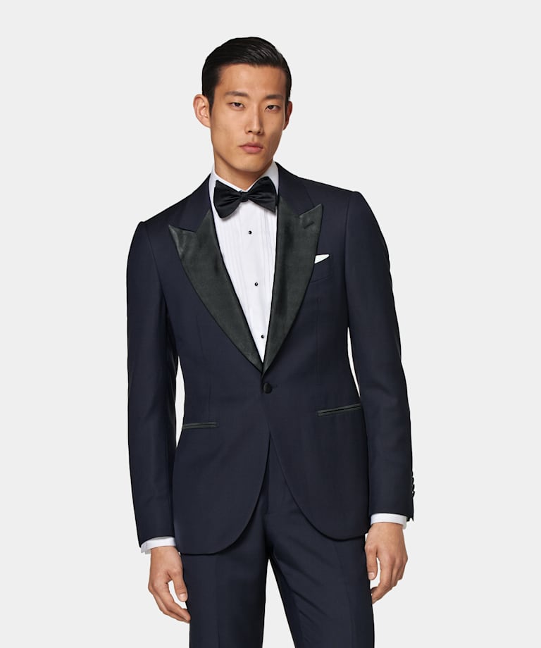  Navy Tailored Fit Lazio Tuxedo