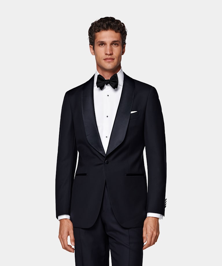 Smoking Havana coupe Tailored bleu marine