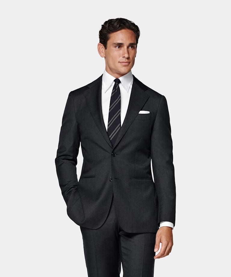 Dark Grey Perennial Tailored Fit Havana Suit