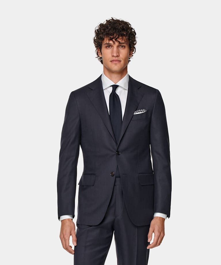 Navy Tailored Fit Lazio Suit
