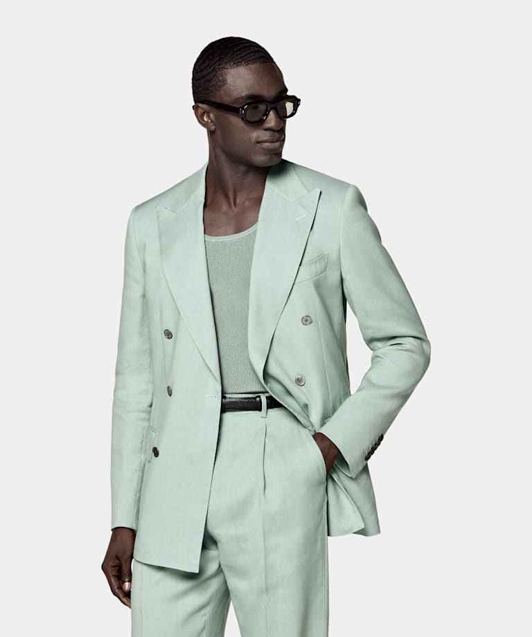 Groen Milano Tailored Fit Pak