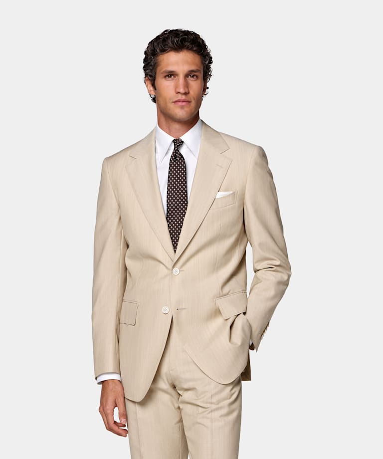 Milano Anzug Light Taupe Tailored Fit