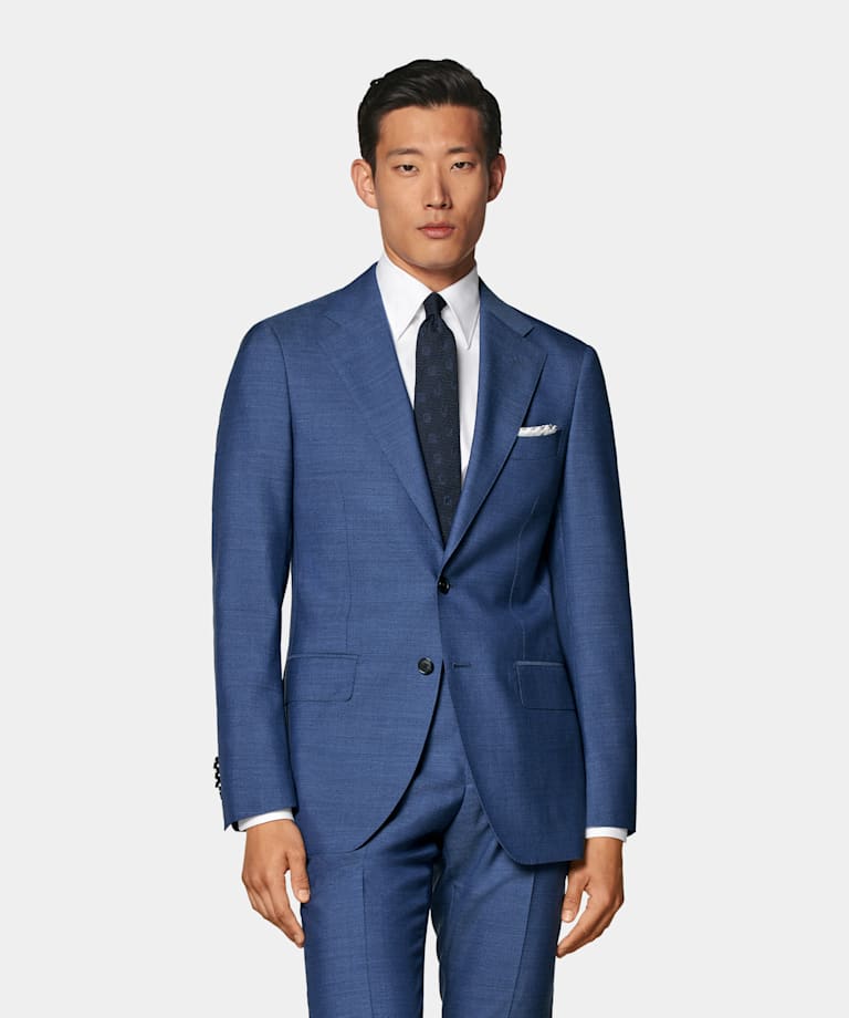 Mid Blue Perennial Tailored Fit Havana Suit