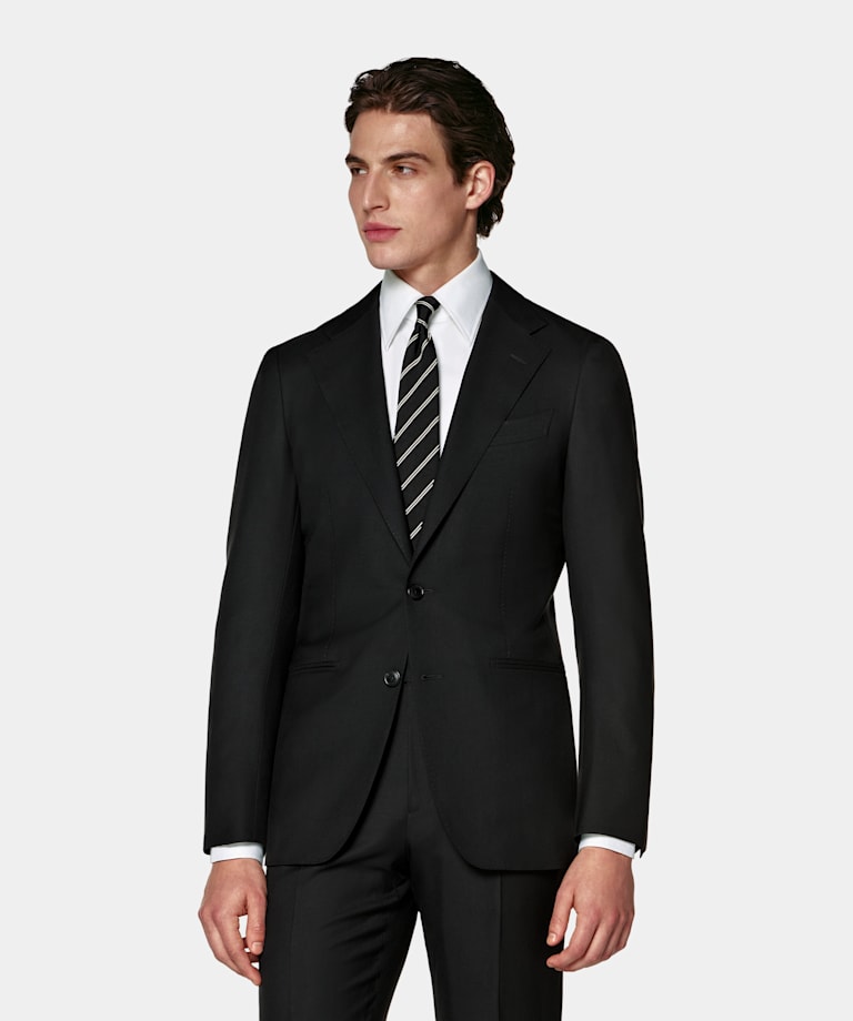 Black Tailored Fit Havana Suit