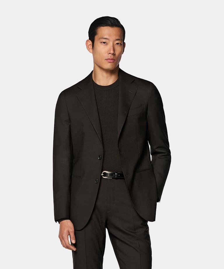 Havana Perennial Anzug dunkelbraun Tailored Fit