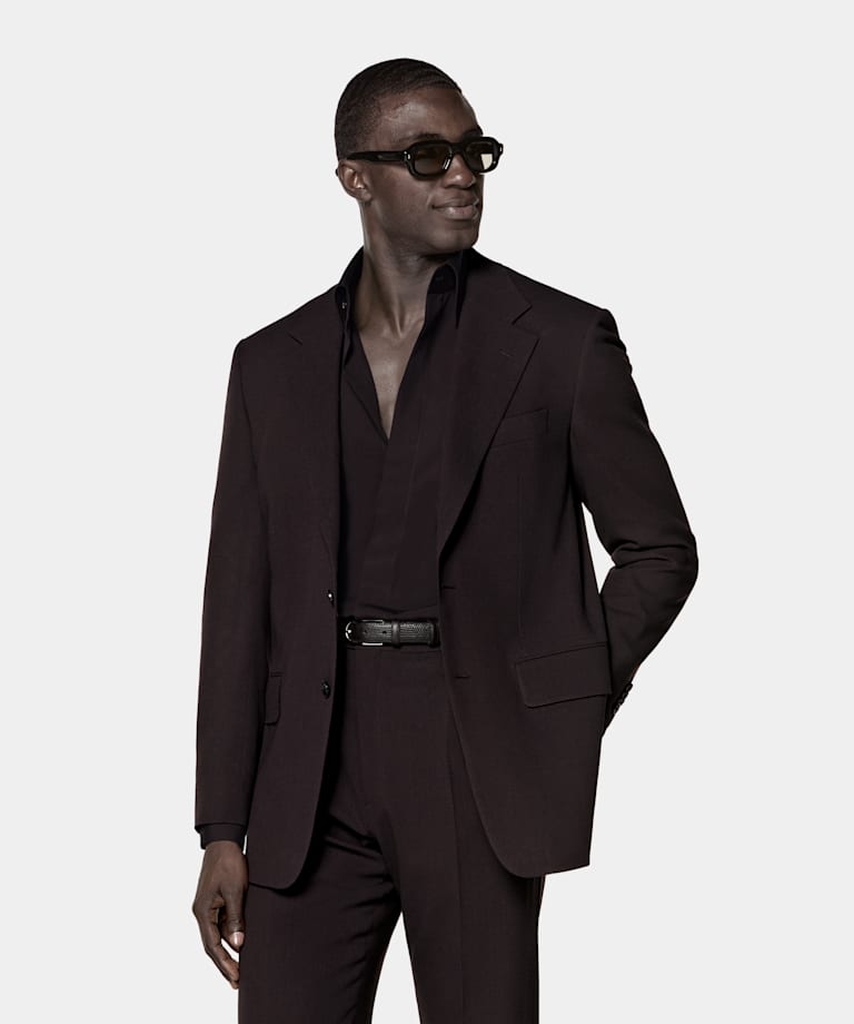 Costume Roma coupe Relaxed rouge foncé