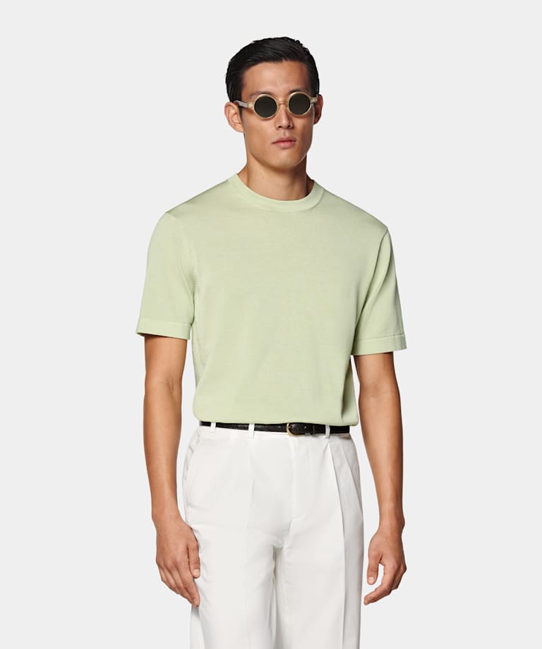 Light Green Short Sleeve Crewneck