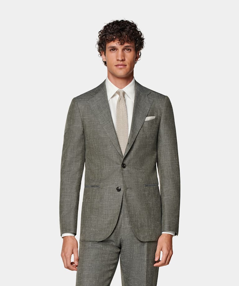 Light Green Tailored Fit Havana Suit