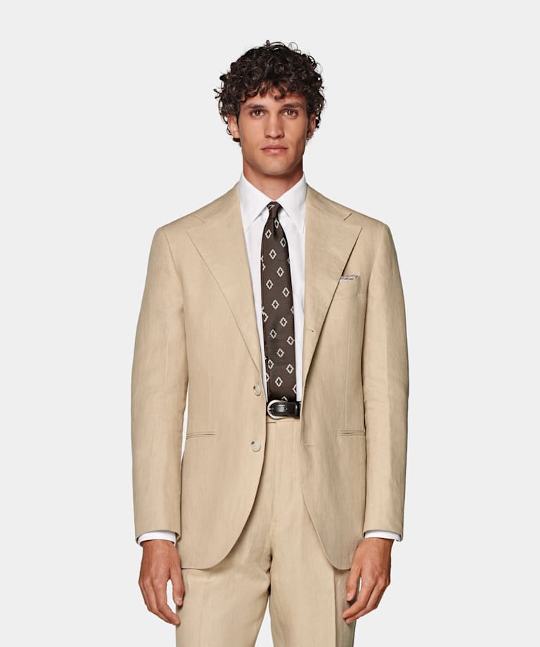 Sand Relaxed Fit Roma Suit