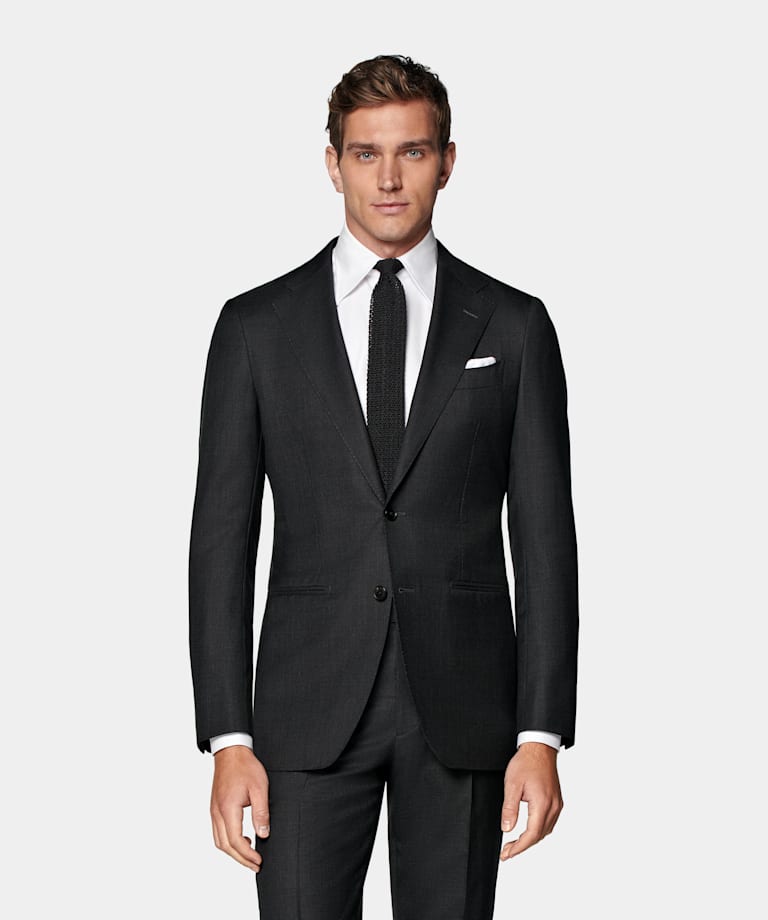 Dark Grey Tailored Fit Havana Suit