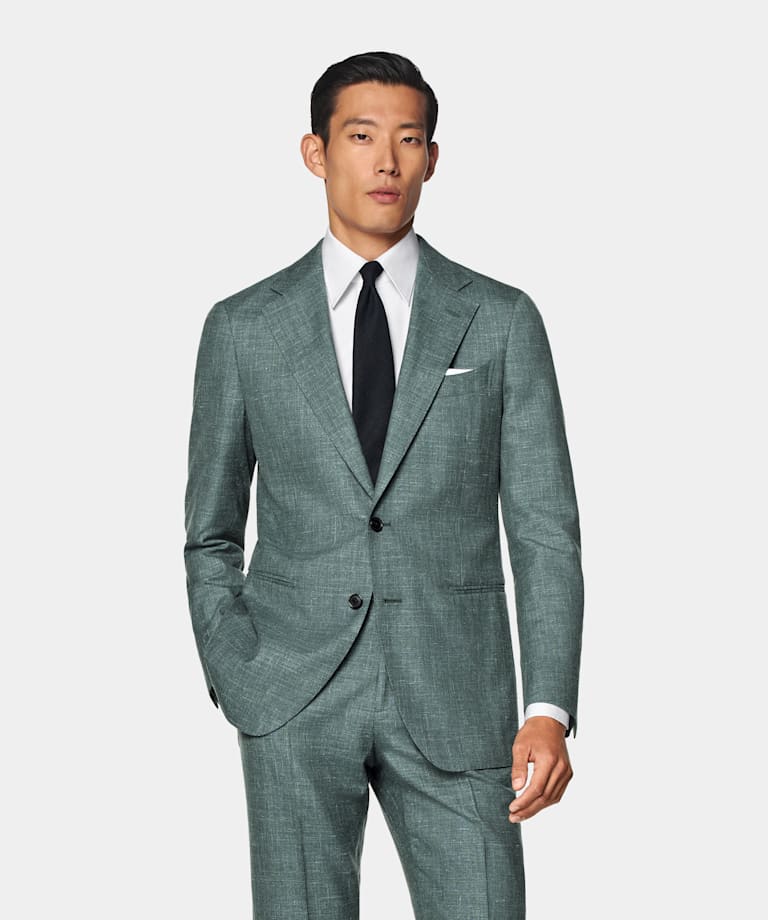 Green Tailored Fit Havana Suit