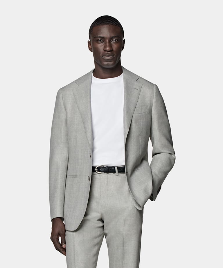 Light Grey Perennial Tailored Fit Havana Suit