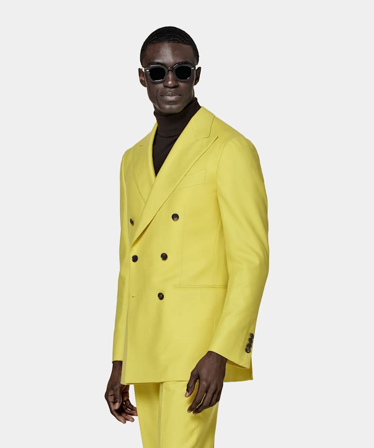 Yellow Tailored Fit Havana Suit