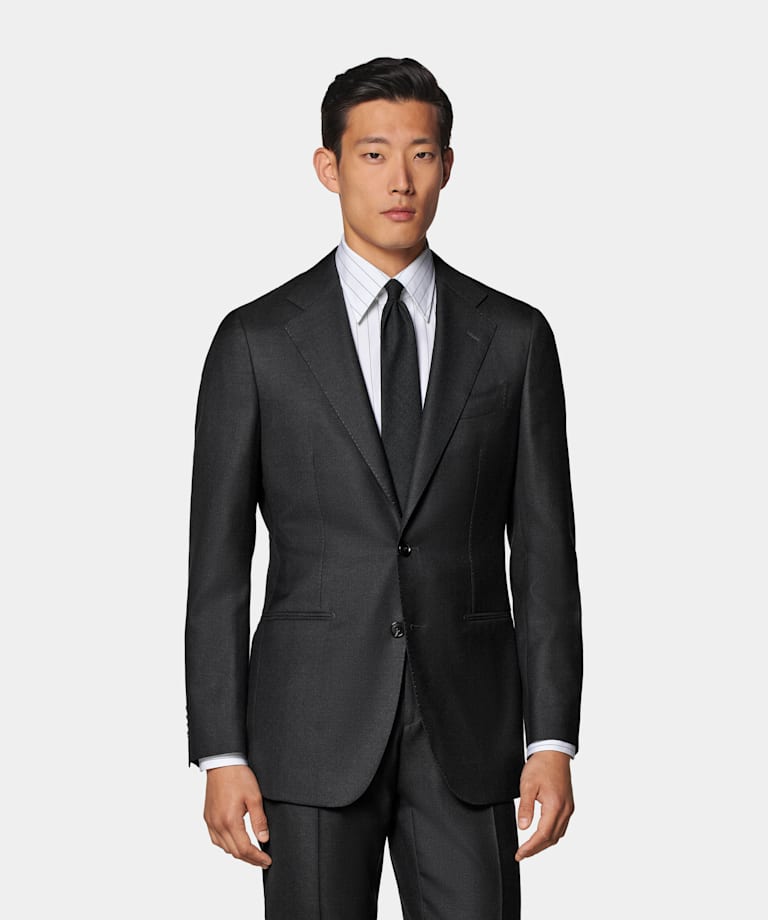 Dark Grey Tailored Fit Havana Suit