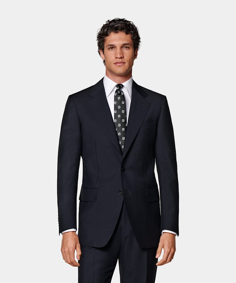 Navy Tailored Fit Milano Suit