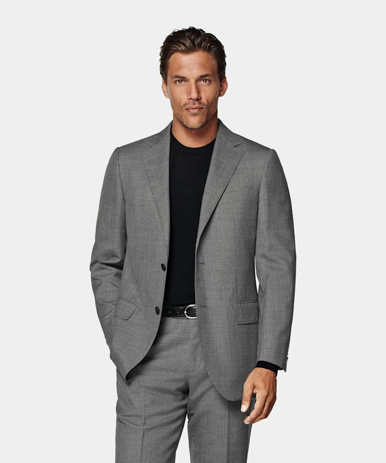 Mid Grey Perennial Tailored Fit Lazio Suit