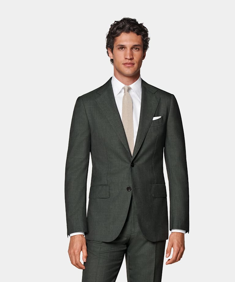 Traje Perennial Havana verde oscuro corte Tailored