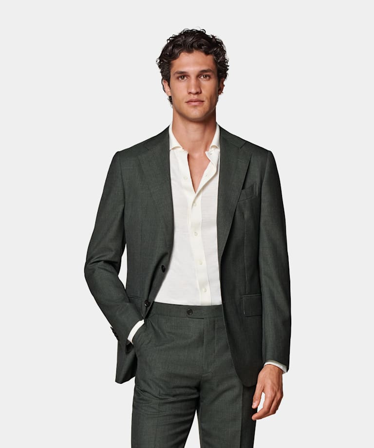 Dark Green Perennial Tailored Fit Havana Suit