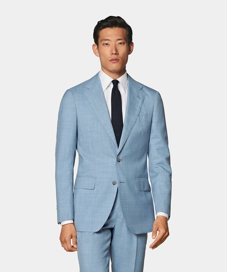 Light Blue Perennial Tailored Fit Havana Suit