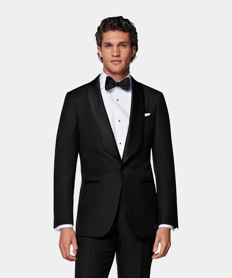 Black Tailored Fit Havana Dinner Jacket