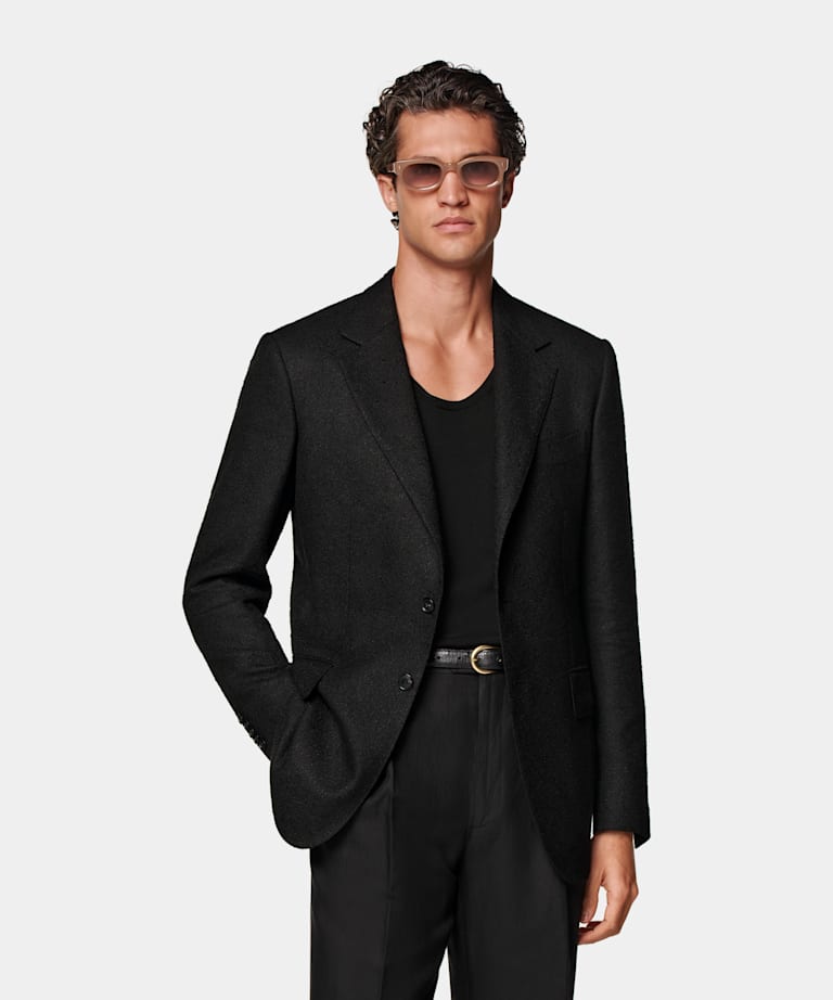 Black Tailored Fit Milano Blazer
