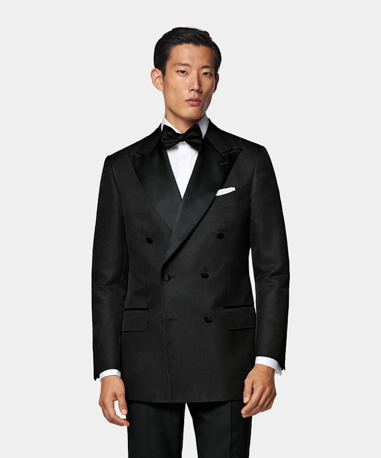 Black Tailored Fit Milano Dinner Jacket