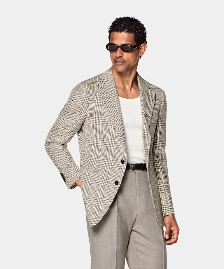 Mid Taupe Relaxed Fit Roma Blazer