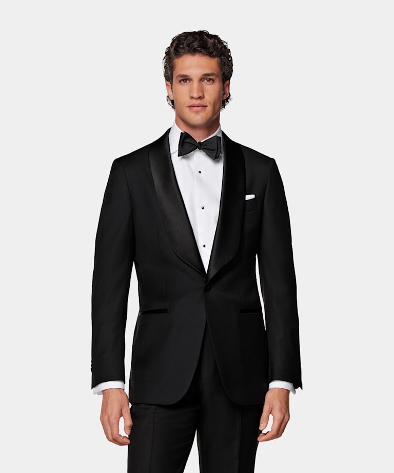 Black Tailored Fit Havana Dinner Jacket