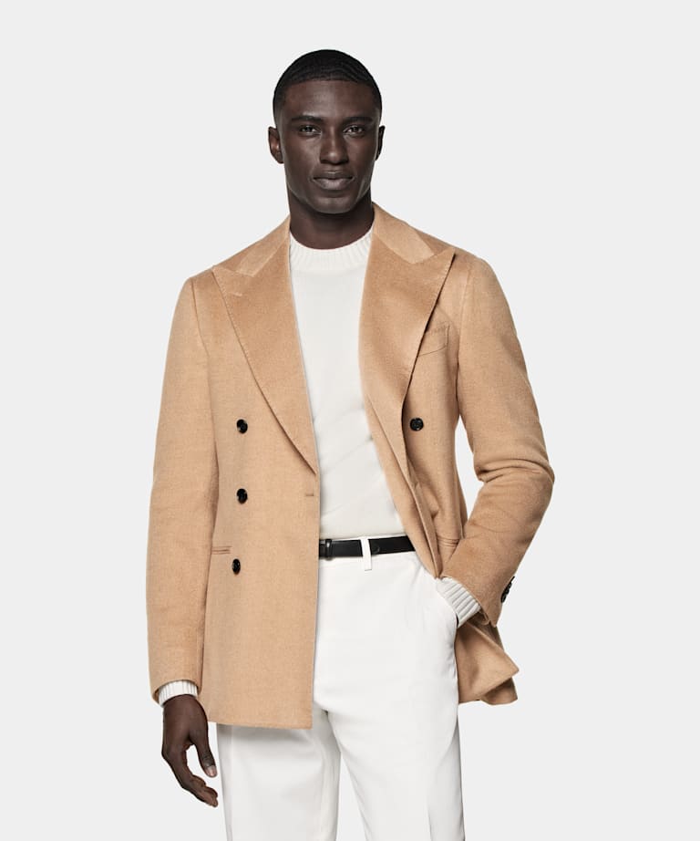 Havana medelbrun kavaj med tailored fit