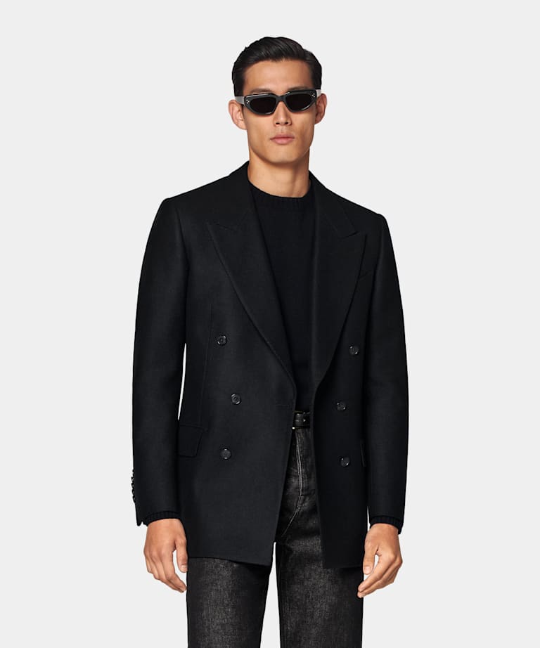 Black Tailored Fit Milano Blazer