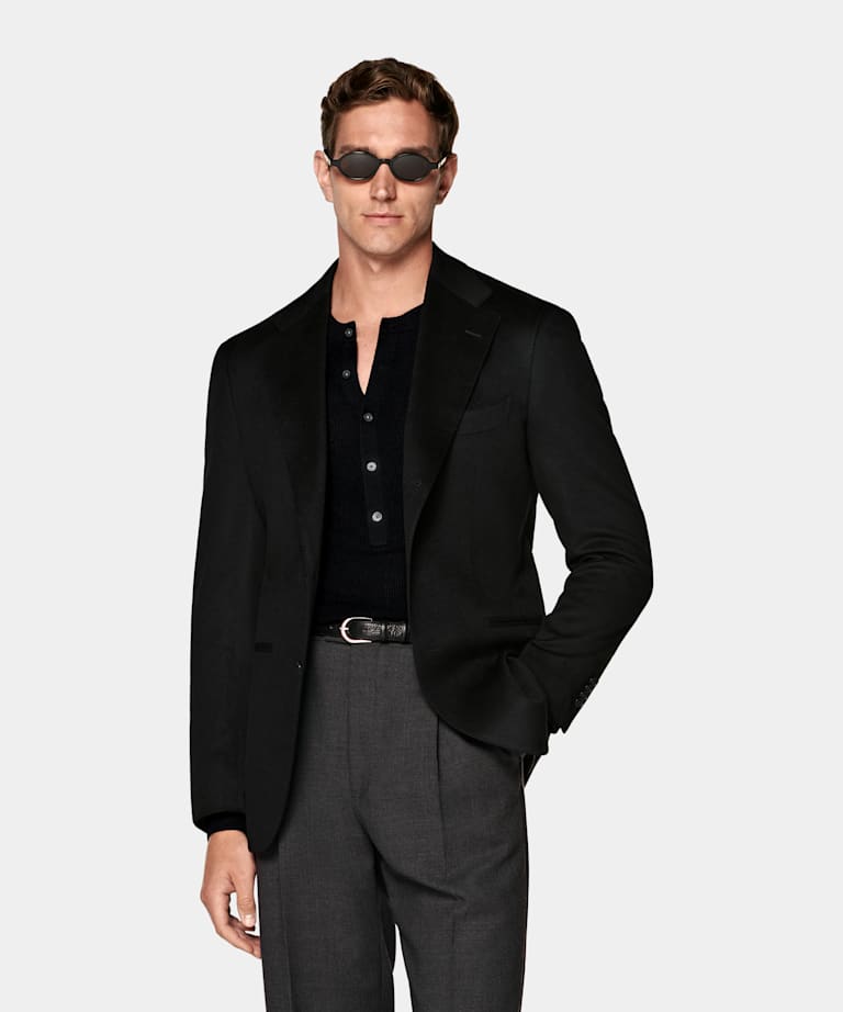 Black Relaxed Fit Roma Blazer