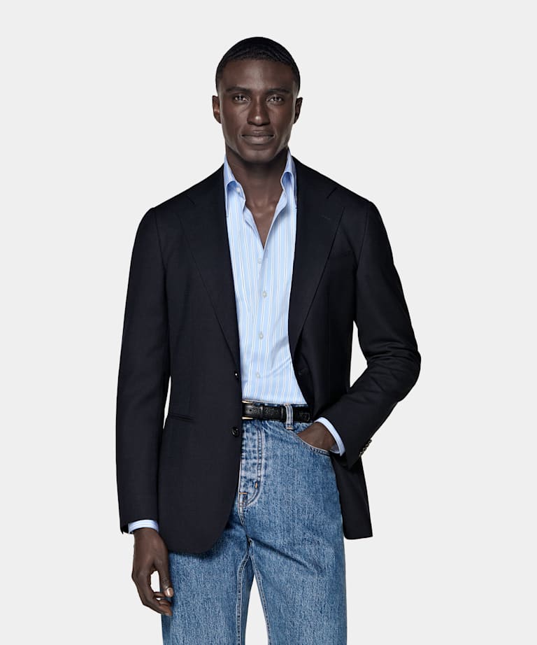 Navy Tailored Fit Havana Blazer