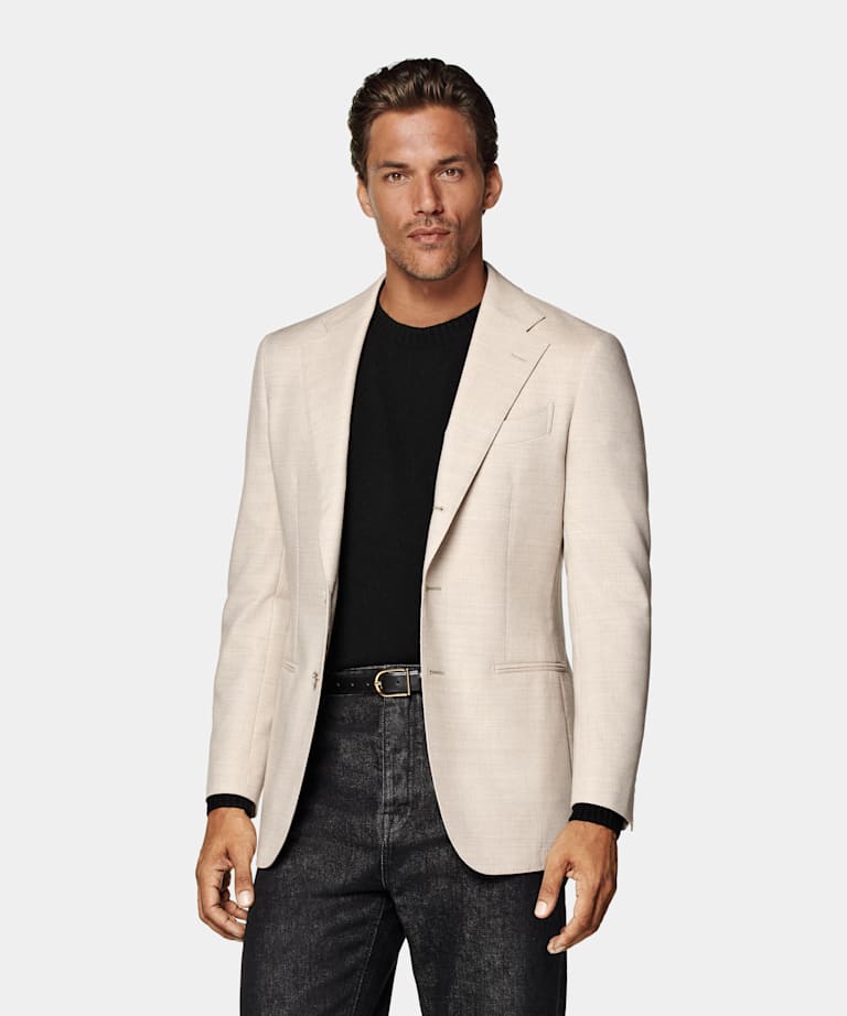 Sand Tailored Fit Havana Suit Jacket
