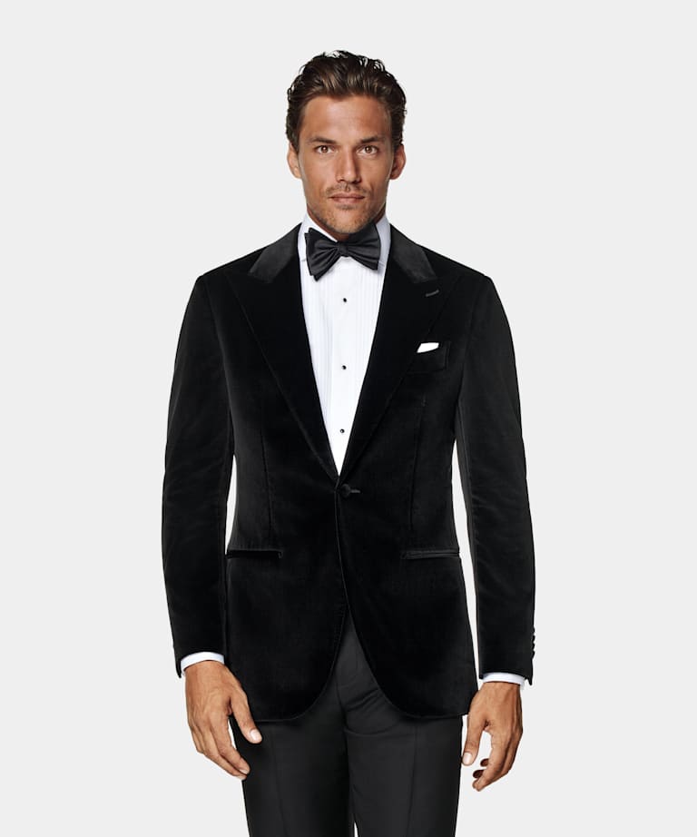 Black Tailored Fit Havana Dinner Jacket