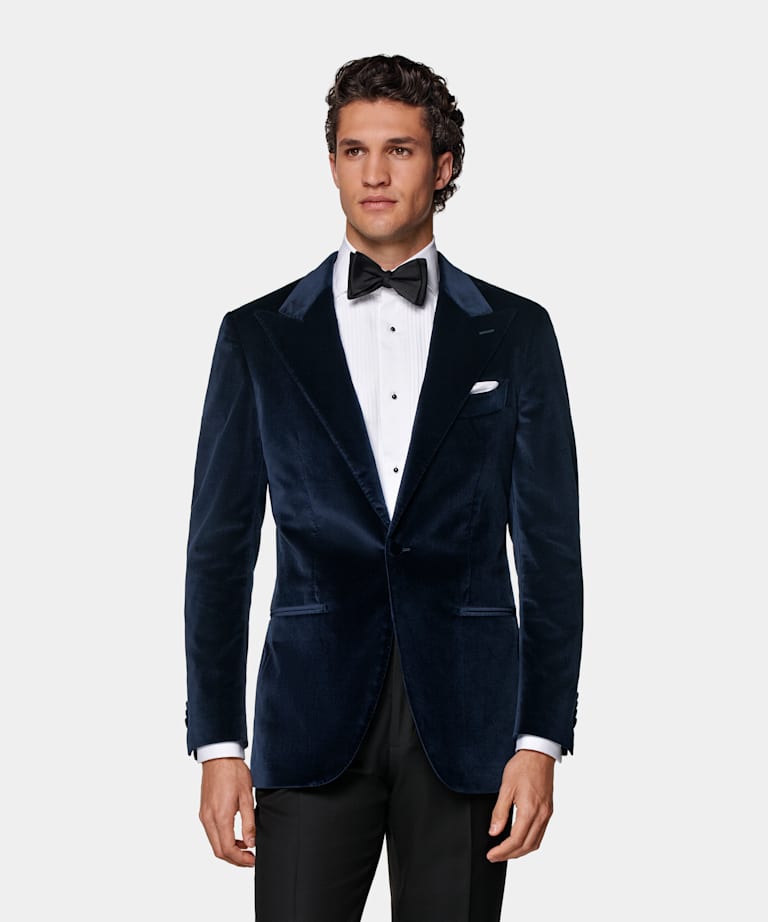 Veste de smoking bleu marine Havana coupe Tailored