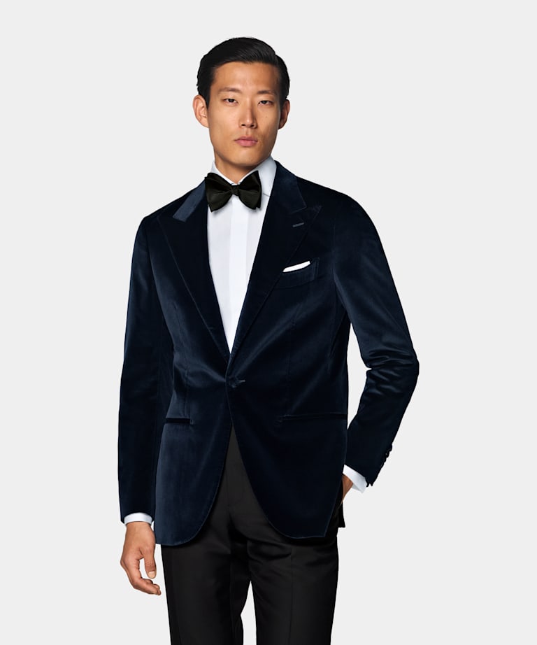 Navy Tailored Fit Havana Dinner Jacket