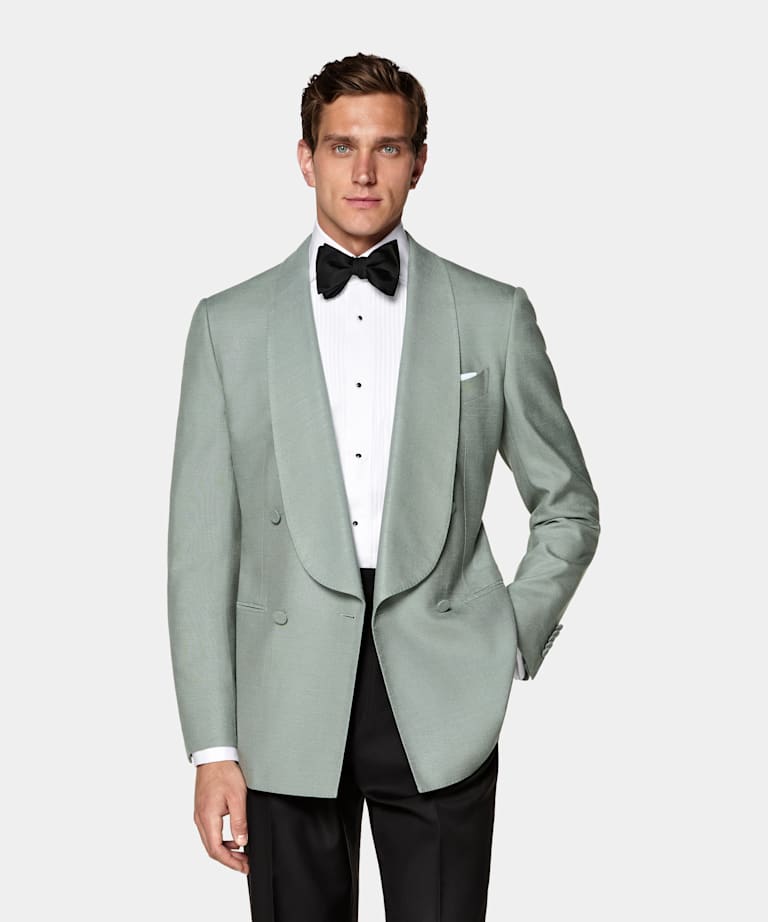 Mid Green Tailored Fit Milano Dinner Jacket